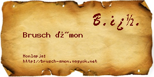 Brusch Ámon névjegykártya